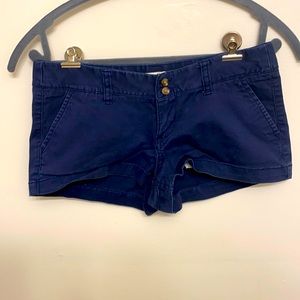 Navy Blue Cotton Shorts